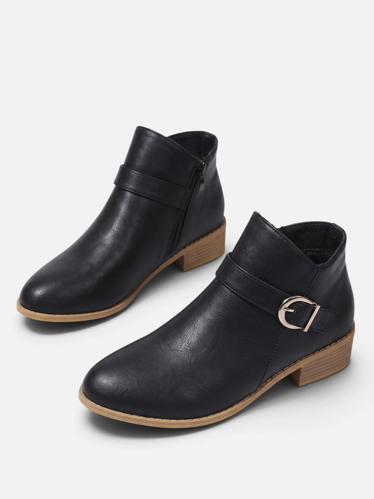 Bottines Femme Cuir Bride Boucle