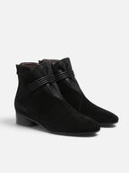 Bottines Femme Effet Daim Sangle Zip Arrière