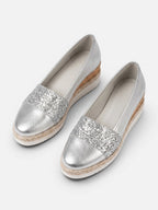 Mocassins Compensés Femme Paillettes