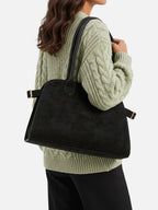Sac Cabas Suédine Femme Double Anse