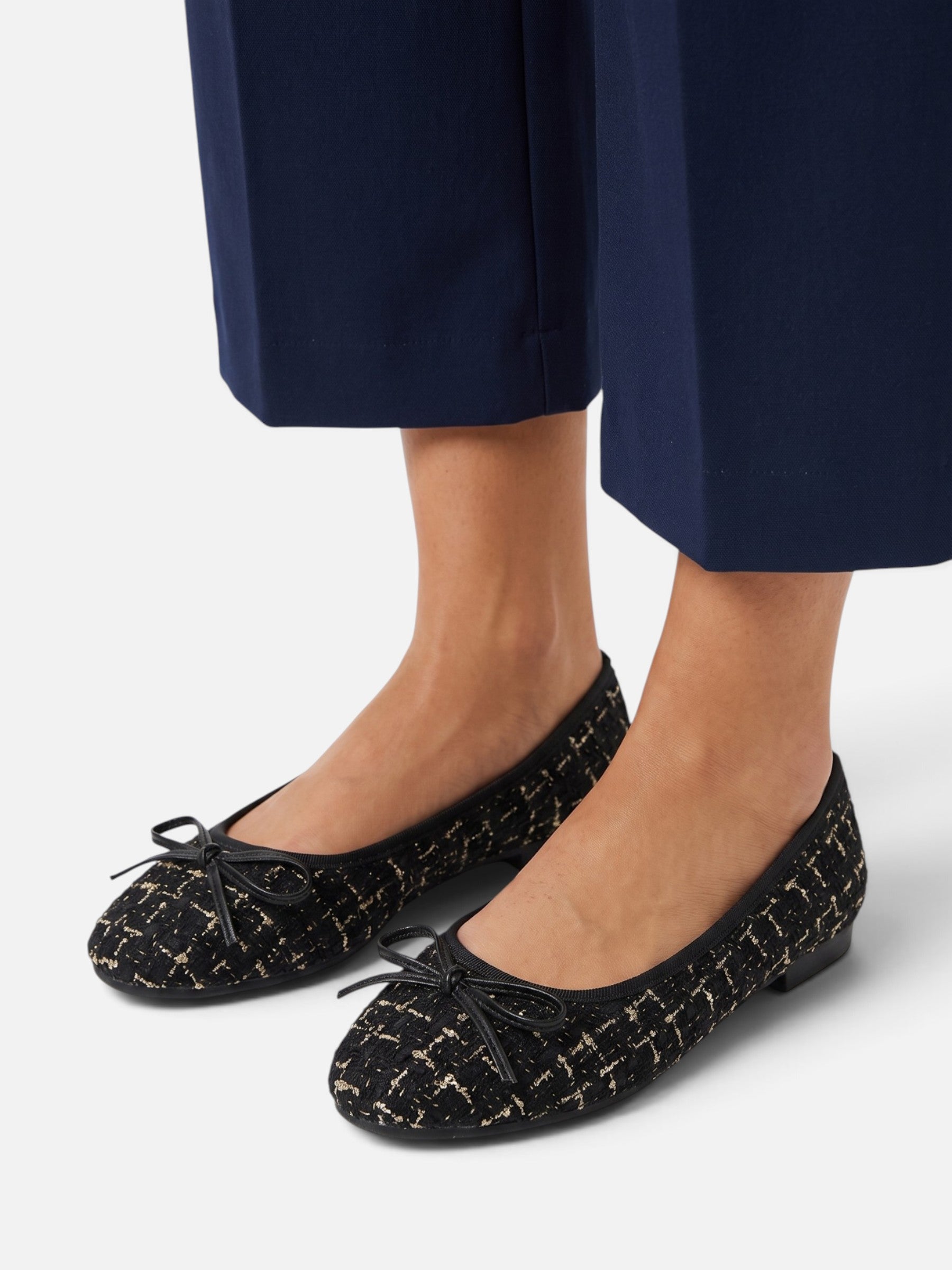 Ballerines Femme en Tweed Noeud