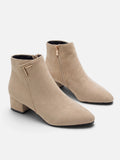 Bottines Femme Détail Métal Zip Latéral