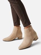 Bottines Femme Détail Métal Zip Latéral