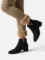 Bottines Femme Détail Métal Zip Latéral