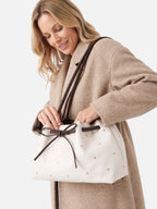 Sac Cabas Femme en Daim Clouté à Nœud