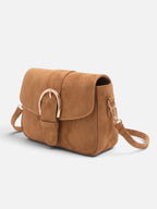 Sac Bandoulière Femme Suédine Détail Boucle