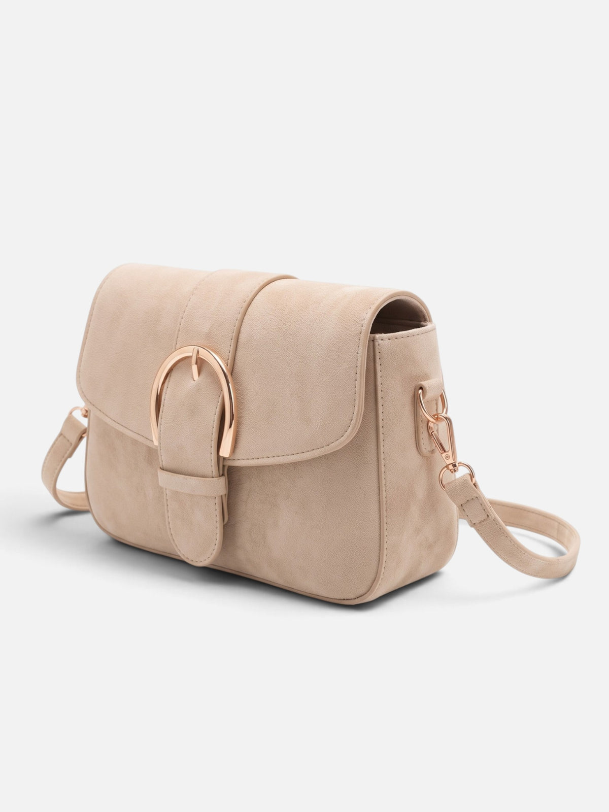 Sac Bandoulière Femme Suédine Détail Boucle