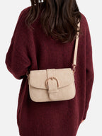 Sac Bandoulière Femme Suédine Détail Boucle
