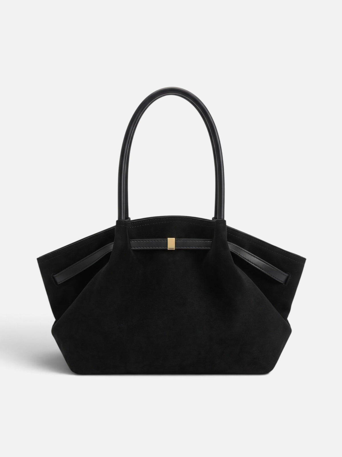 Sac Cabas Femme Suédine Porté Épaule Détail Ceinture