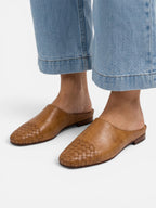 Mules Femme Bout Carré Sans Talon Été