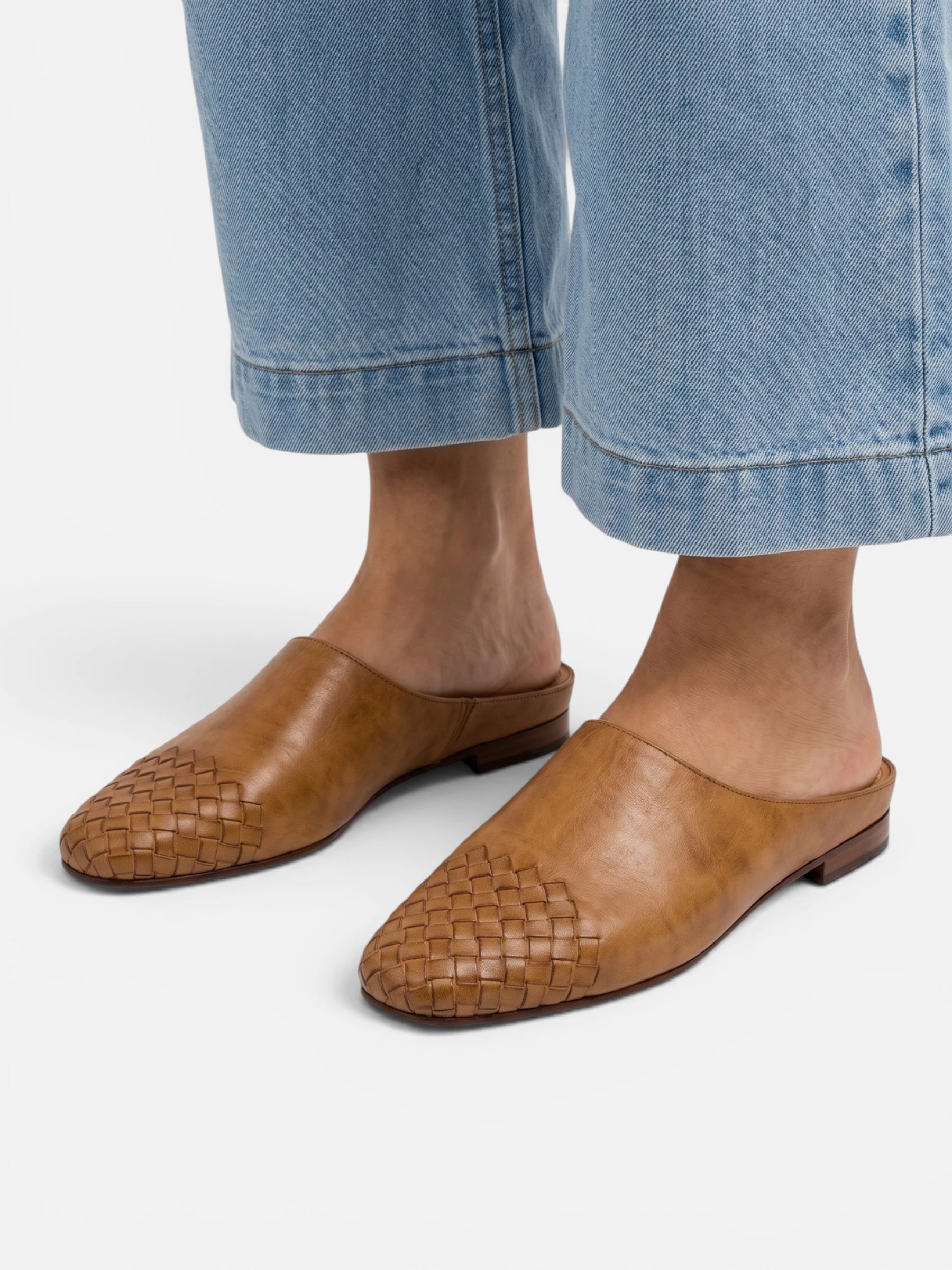 Mules Femme Bout Carré Sans Talon Été