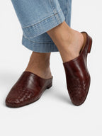 Mules Femme Bout Carré Sans Talon Été