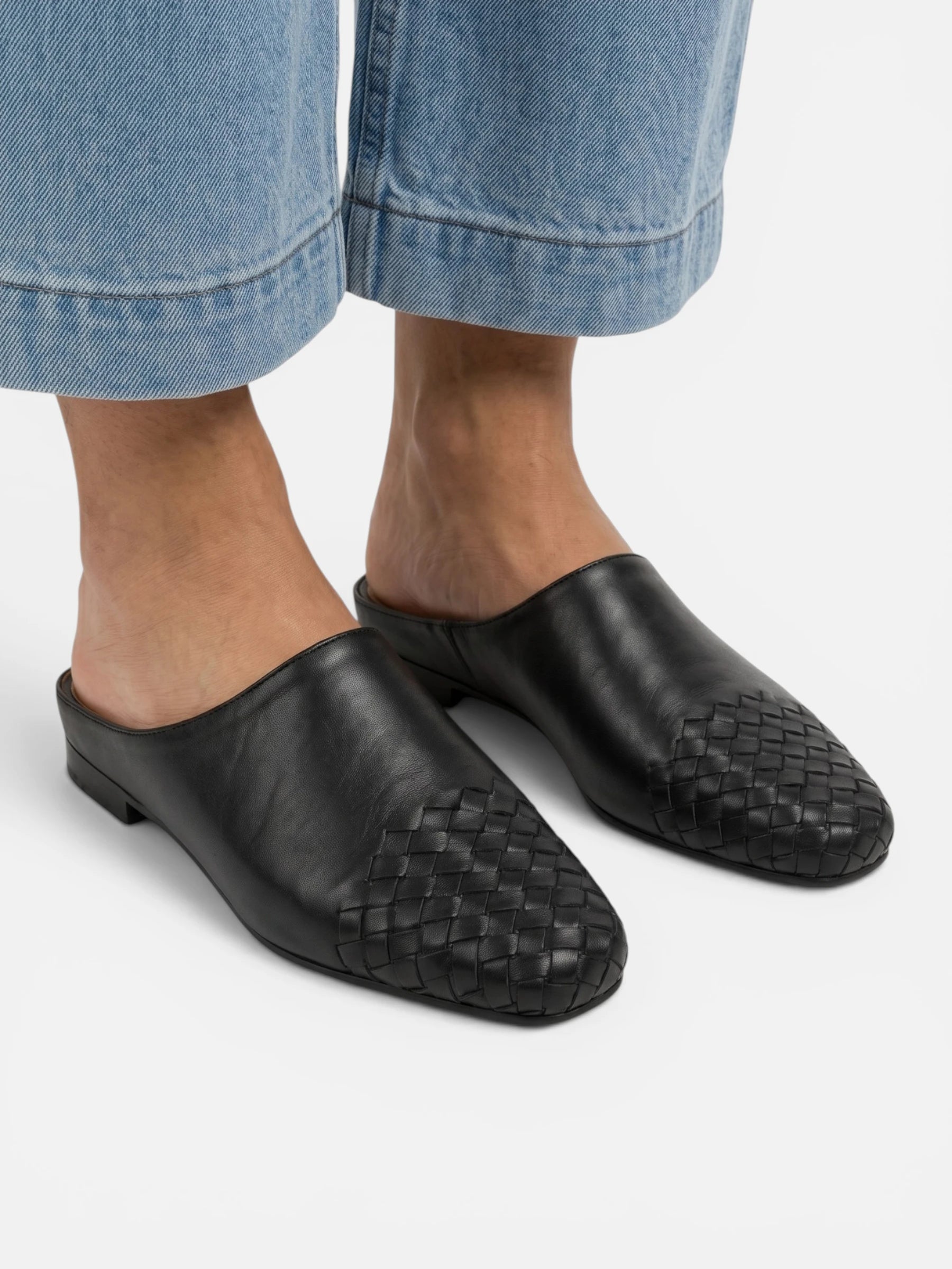 Mules Femme Bout Carré Sans Talon Été