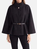 Veste Cape Femme Ceinturée