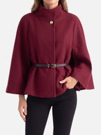 Veste Cape Femme Ceinturée