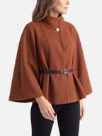 Veste Cape Femme Ceinturée