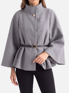 Veste Cape Femme Ceinturée
