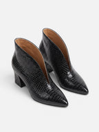 Bottines Femme Talon Effet Croco