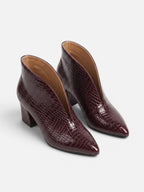 Bottines Femme Talon Effet Croco