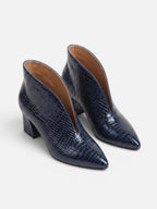 Bottines Femme Talon Effet Croco