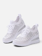 Baskets Compensées Femme Strass