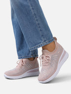 Baskets Compensées Femme Strass