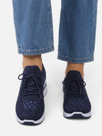 Baskets Compensées Femme Strass