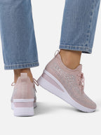 Baskets Compensées Femme Strass