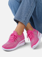 Baskets Compensées Femme Strass