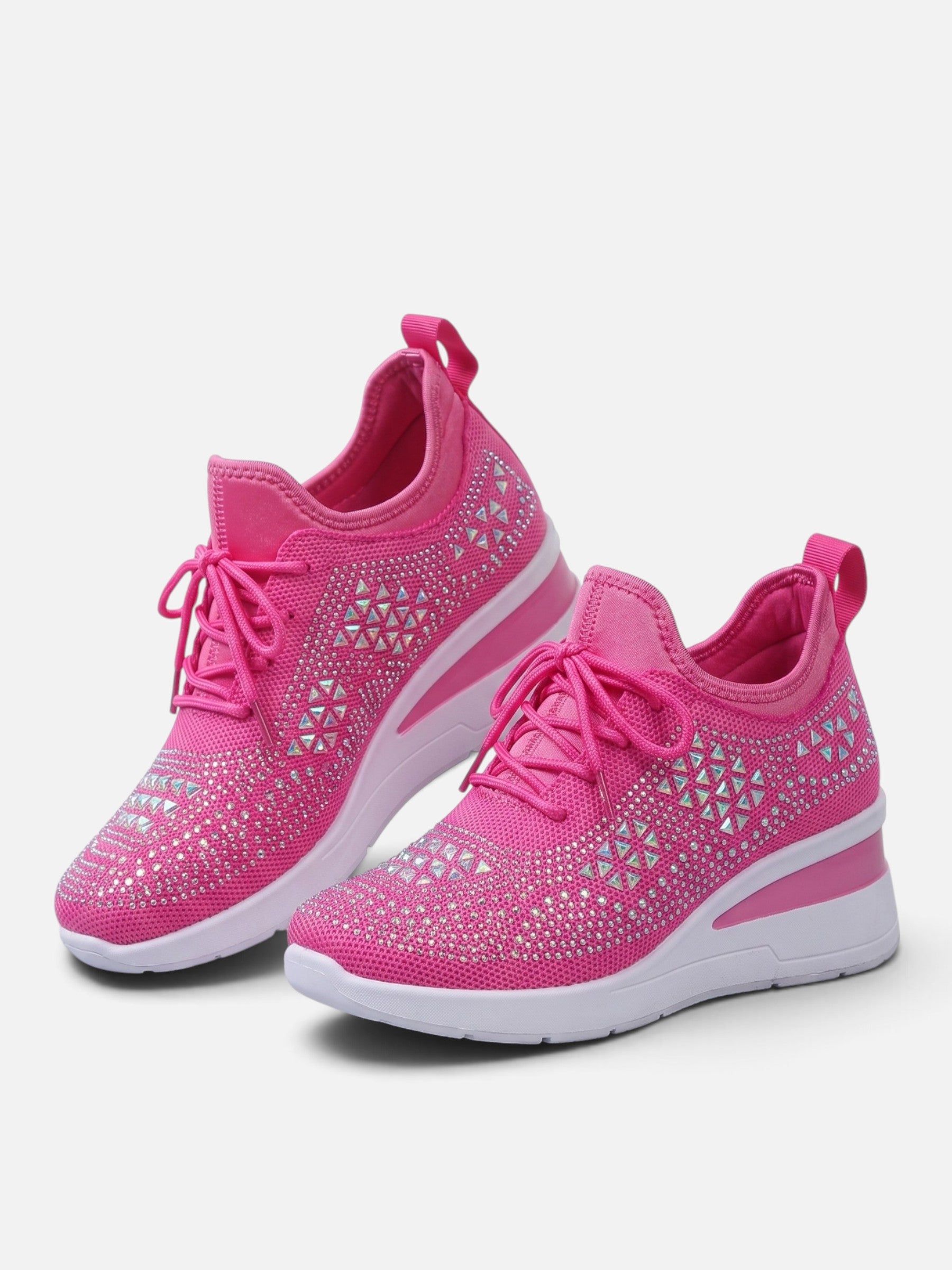 Baskets Compensées Femme Strass