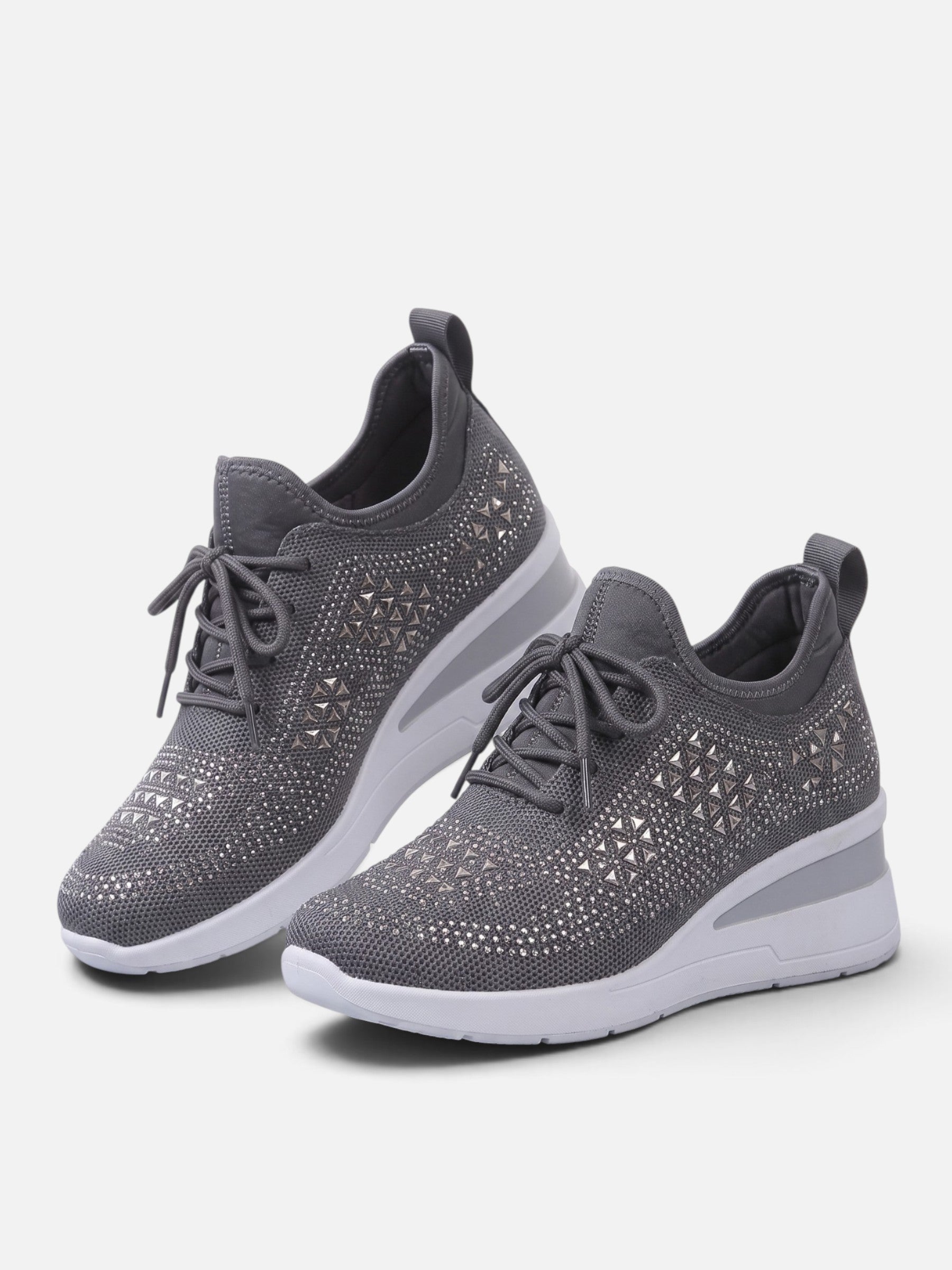 Baskets Compensées Femme Strass