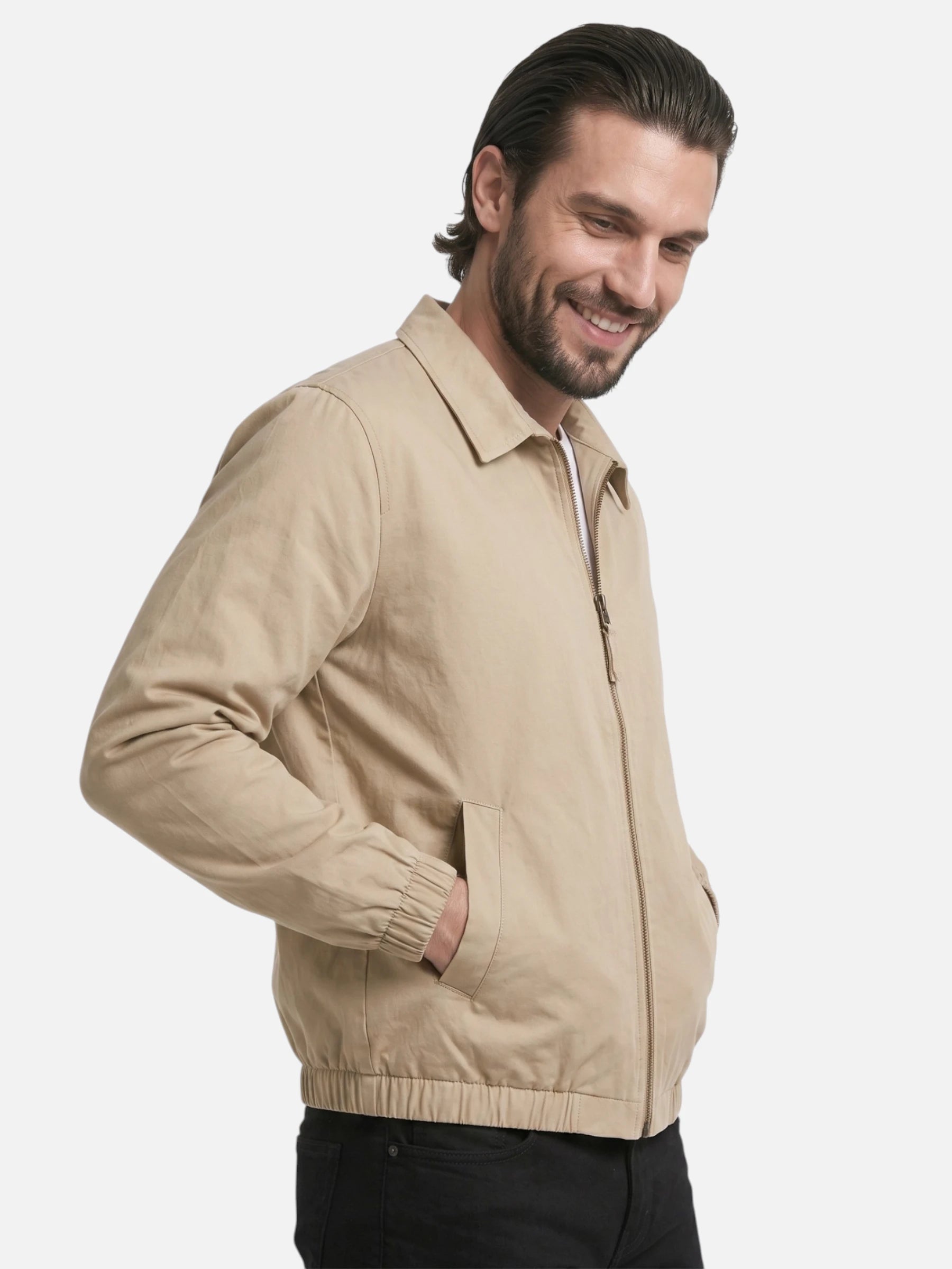 Blouson Homme Col Chemise Zippé