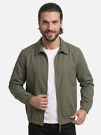 Blouson Homme Col Chemise Zippé
