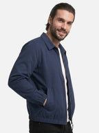 Blouson Homme Col Chemise Zippé