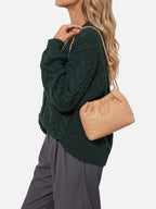 Women’s Woven Chain Strap Shoulder Bag