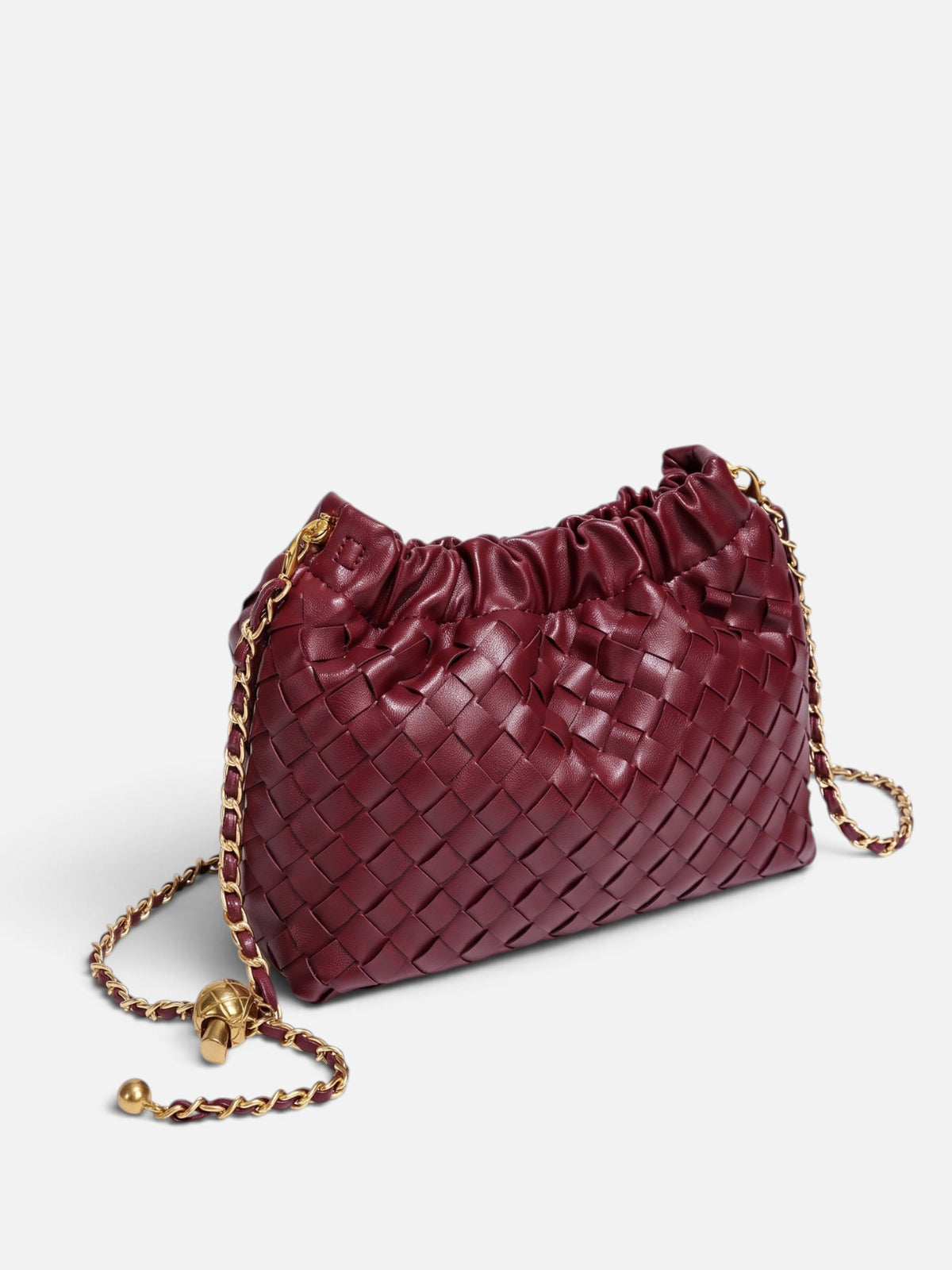 Women’s Woven Chain Strap Shoulder Bag
