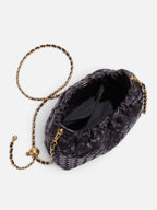Women’s Woven Chain Strap Shoulder Bag