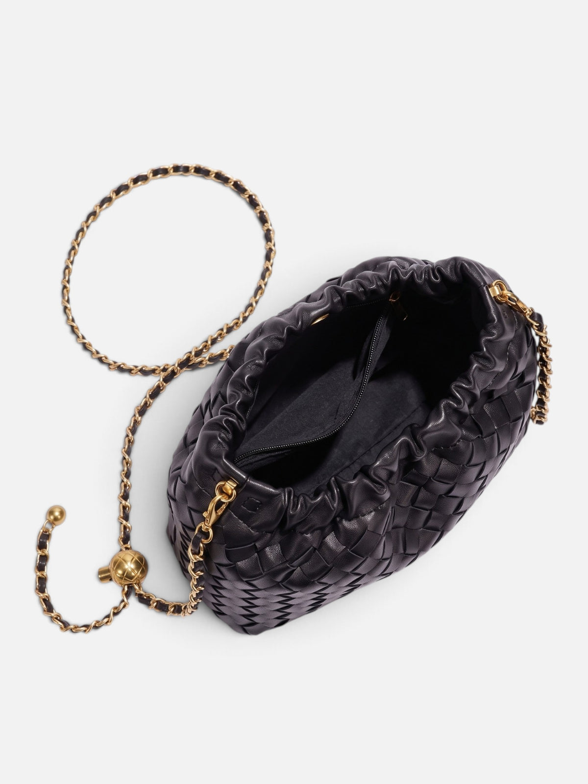 Women’s Woven Chain Strap Shoulder Bag