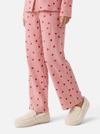 Pyjama Femme Imprimé Coeurs Manches Longues