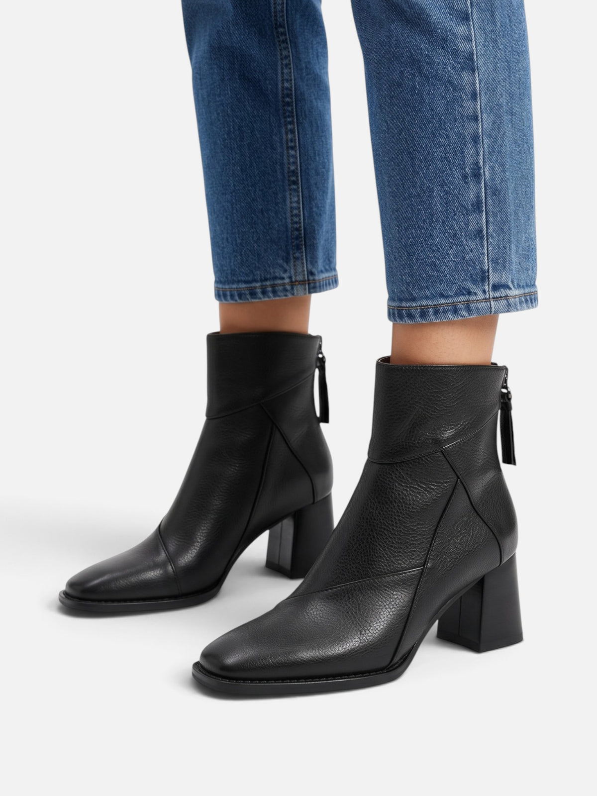 Bottines Femme Cuir Talon Bloc
