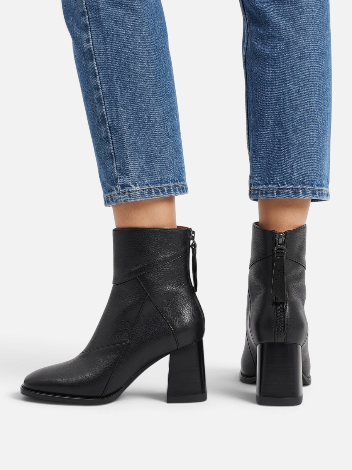 Bottines Femme Cuir Talon Bloc