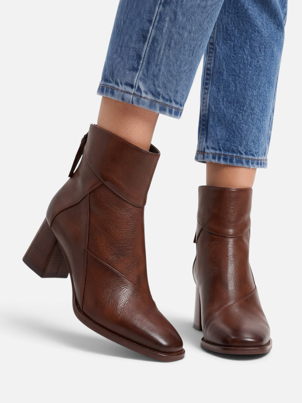 Bottines Femme Cuir Talon Bloc