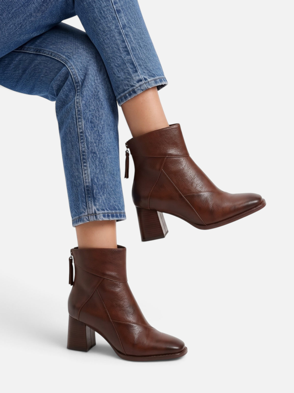 Bottines Femme Cuir Talon Bloc