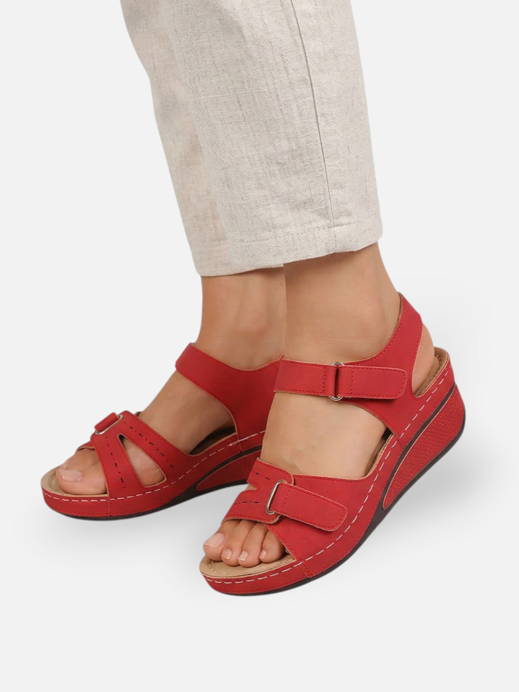 Women's comfortable adjustable wedge sandals for summer