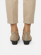 Women's comfortable wedge ballet flats with elegant crossed straps