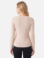 Women's Knit Button Front Long Sleeve Cardigan