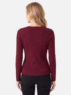 Women's Knit Button Front Long Sleeve Cardigan