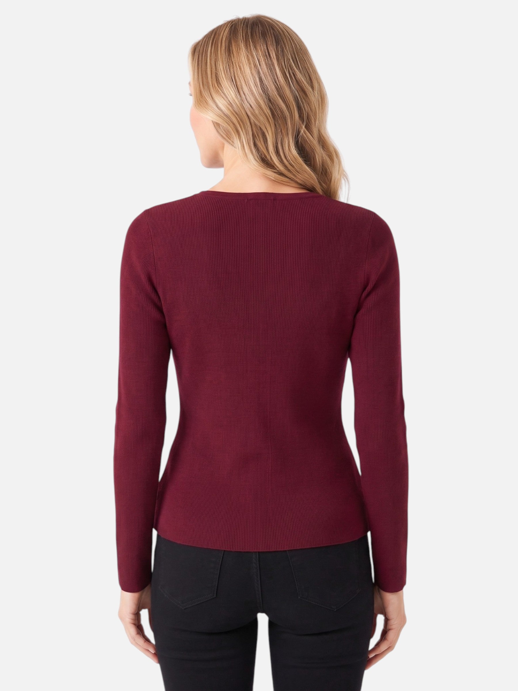 Women's Knit Button Front Long Sleeve Cardigan