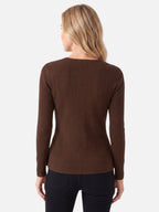 Women's Knit Button Front Long Sleeve Cardigan