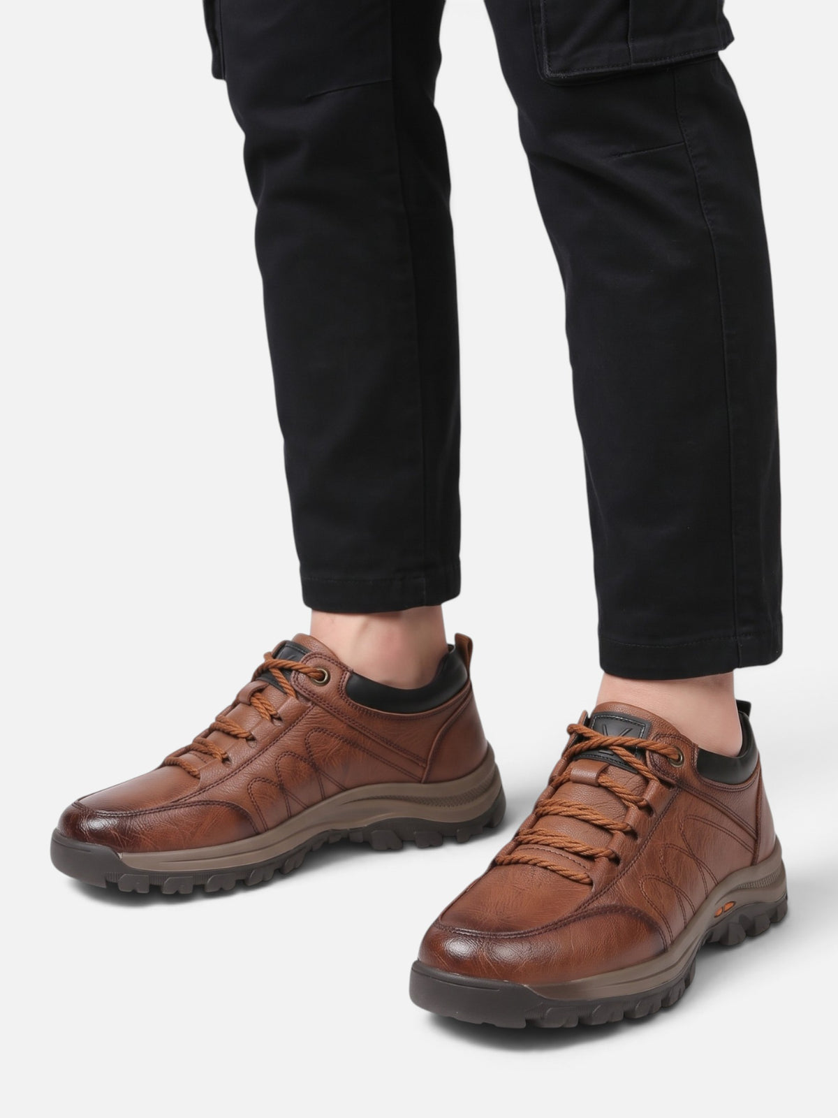 Chaussures de Marche Homme Semelle Épaisse Simili Cuir
